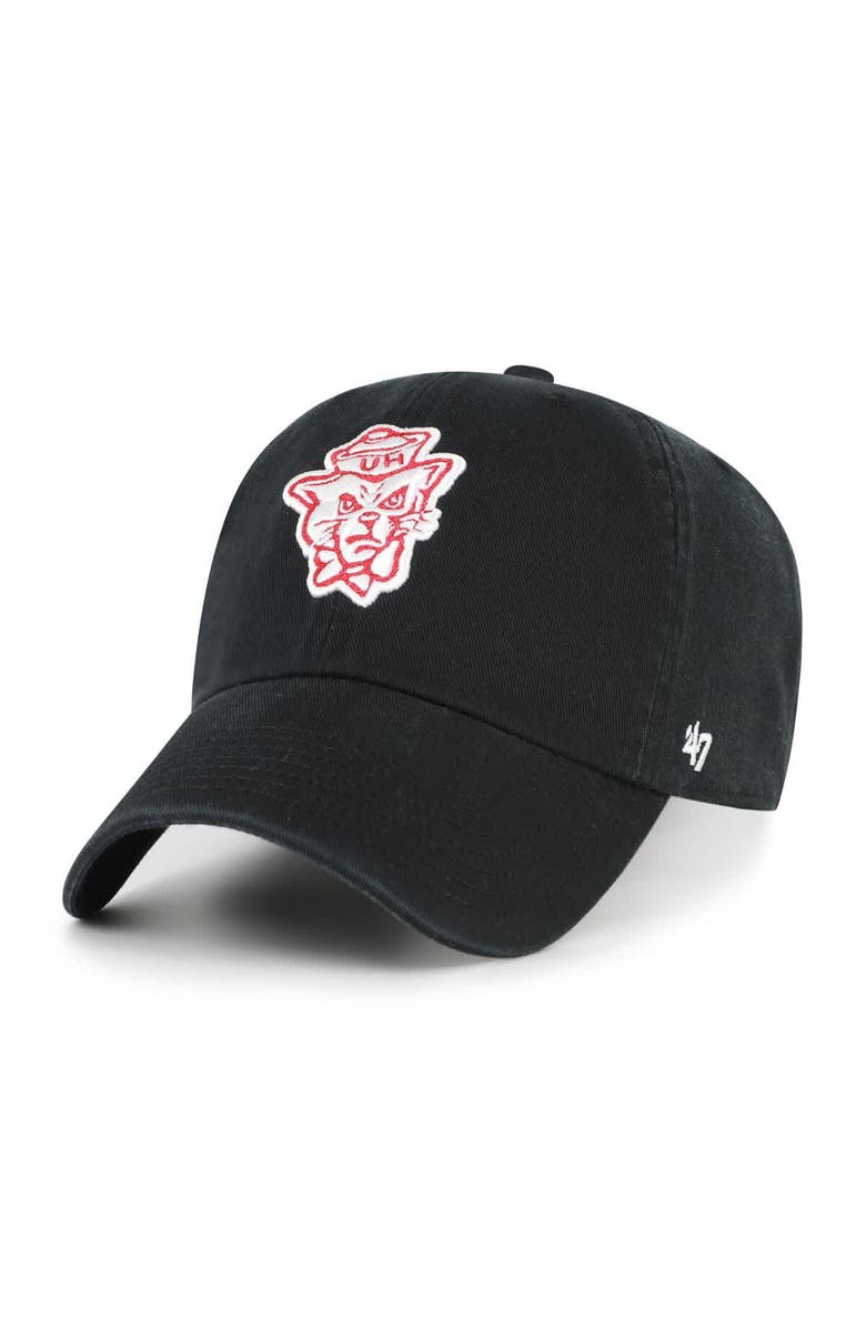 '47 Men's '47 Black Houston Cougars Vault Clean Up Adjustable Hat, Main, color, Black