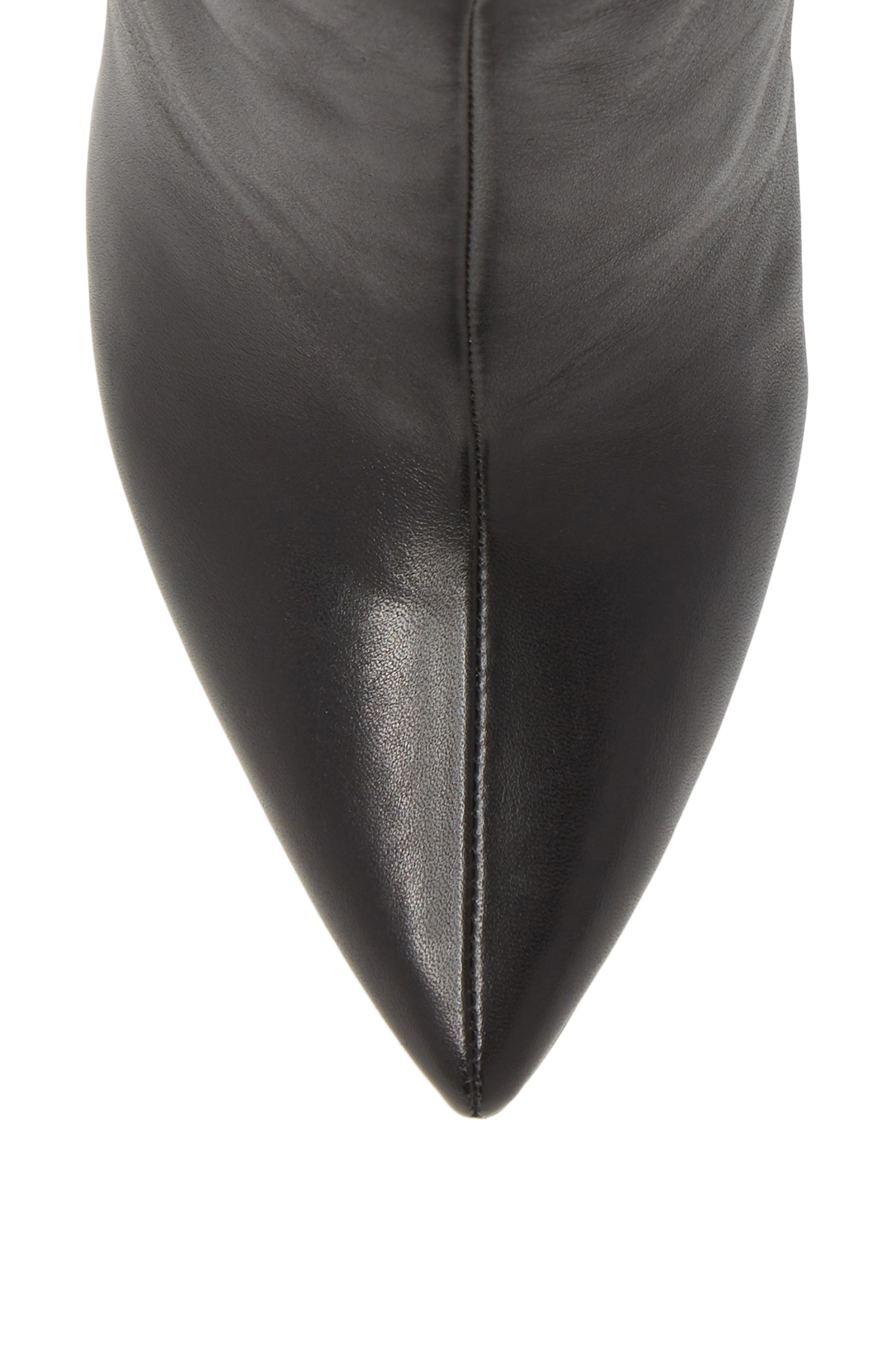 Sonya Pointy Toe Bootie, Alternate, color, BLACK LEATHER
