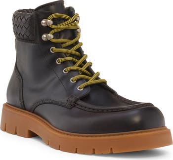 靴 BOTTEGA VENETA Haddock Lace up boots Haddock leather lace-up boots in black - Bottega Veneta | Mytheresa