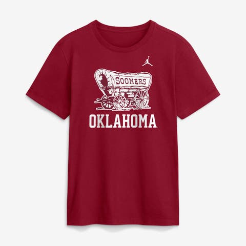 Men's Jordan Brand  Crimson Oklahoma Sooners Primetime Logo Mantra T-Shirt