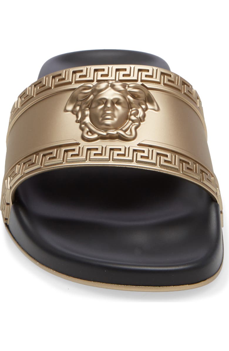 Versace Palazzo Medusa Slide Sandal, Alternate, color,