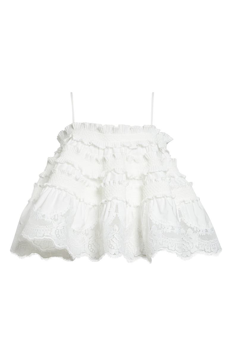 Zimmermann Alchemy Ruched Bandeau Camisole, Main, color, Ivory