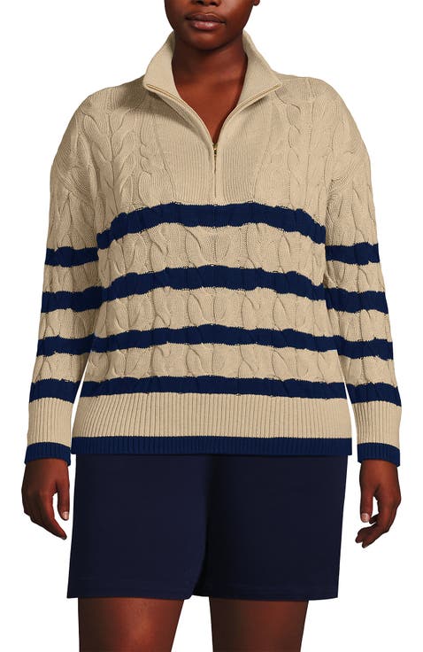 Drifter Cotton Quarter Zip Pullover Sweater