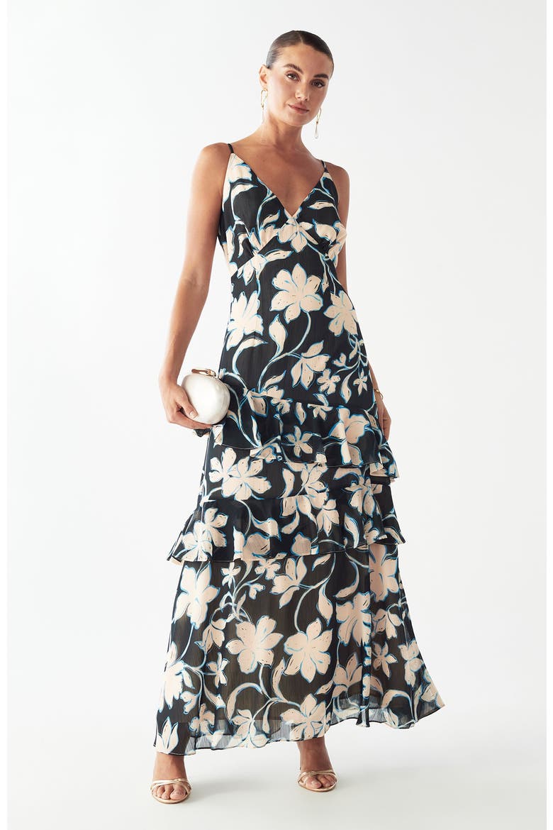 Tess Midi Dress, Alternate, color, Falling Garden