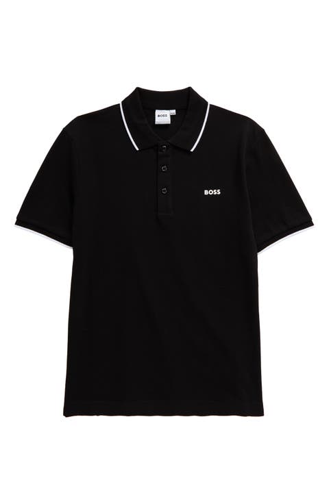 Kids' Tipped Cotton Piqué Polo