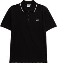 BOSS Kidswear Kids' Tipped Cotton Piqué Polo