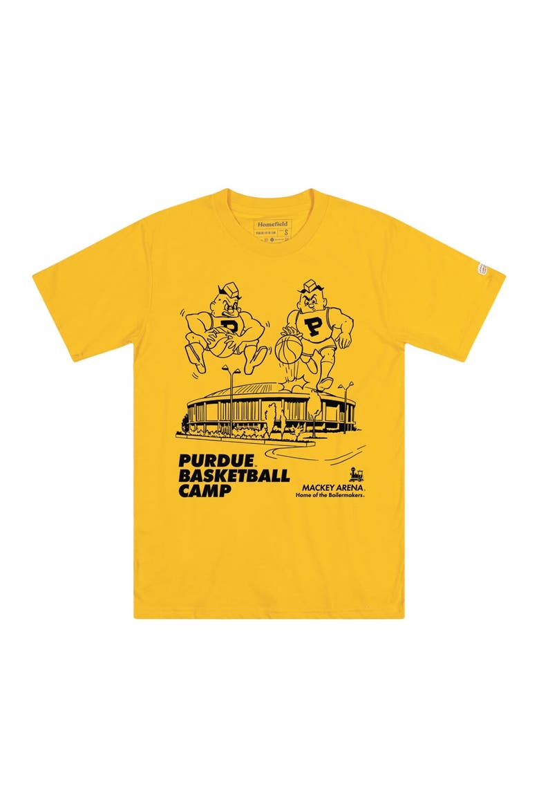 Men's Homefield Gold Purdue Boilermakers Basketball Vintage T-Shirt, Main, color, Gold