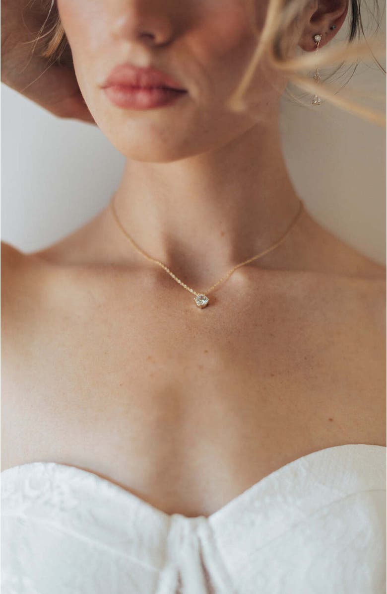 Untamed Petals Joelle Crystal Pendant, Alternate, color, Gold