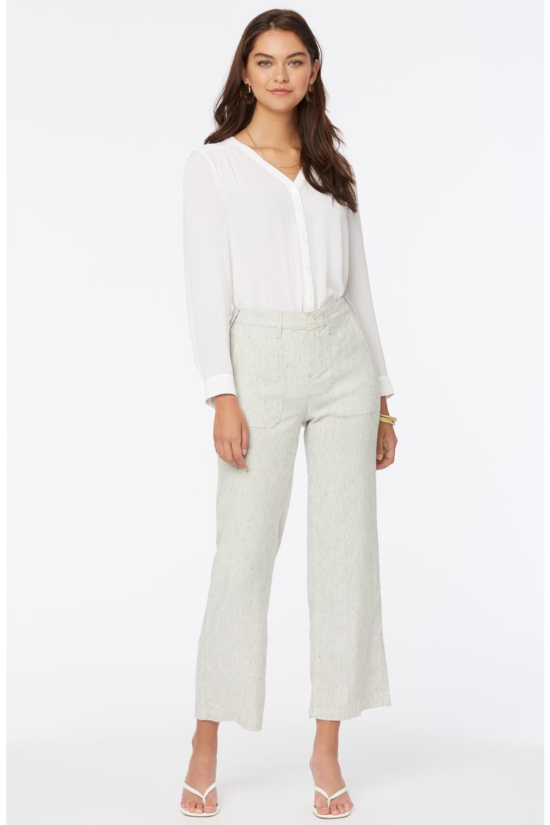 The Trouser Slub Stripe Linen Blend Pants, Alternate, color, SLUBBY STRIPE
