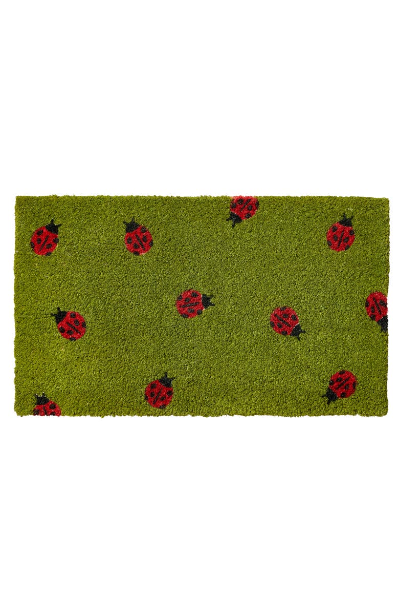 tag Ladybug Coir Mat Green Multi Coir Summer, Main, color, Green
