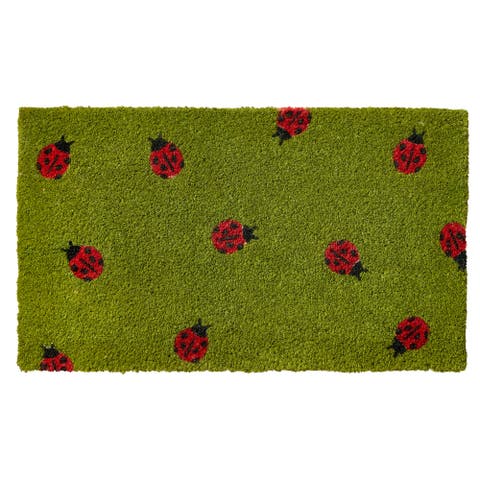 Ladybug Coir Mat Green Multi Coir Summer