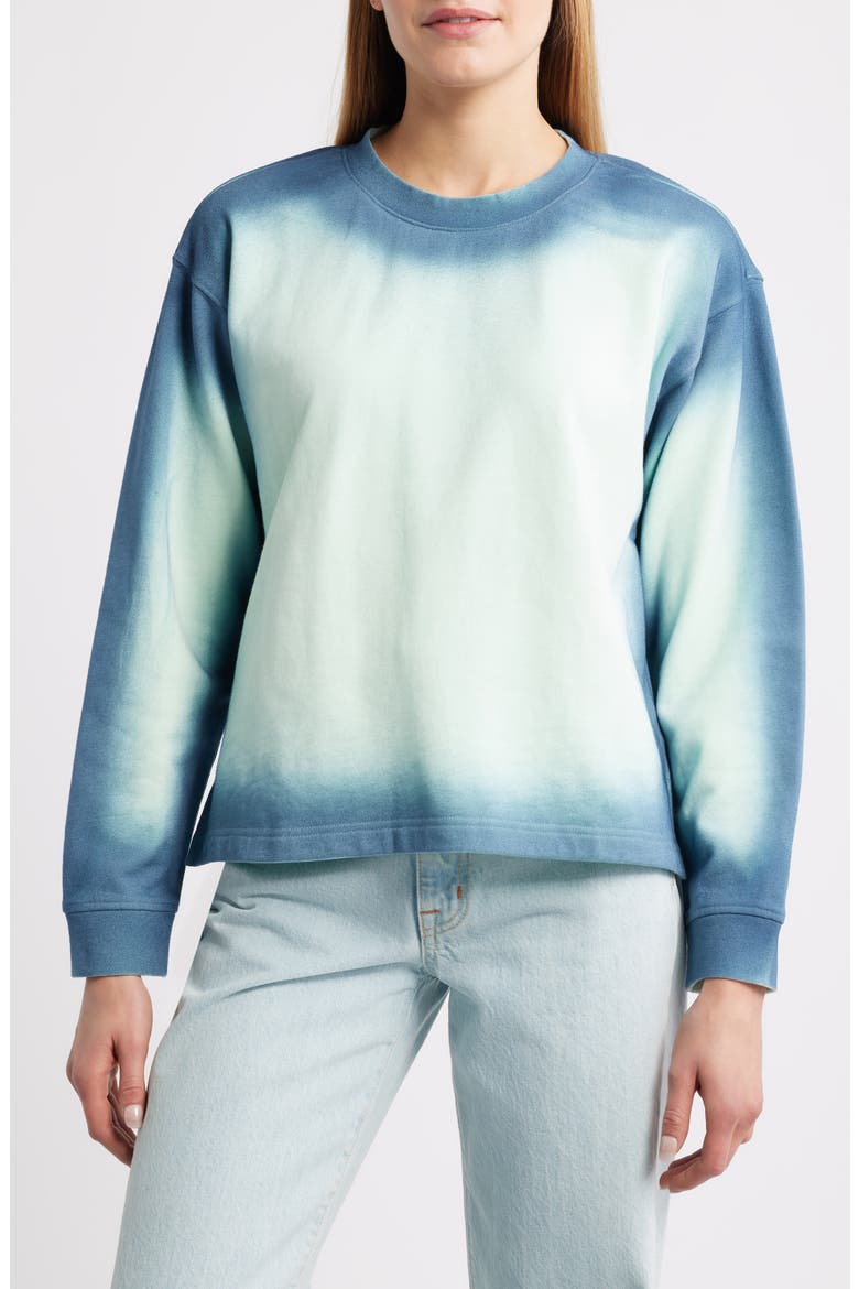 Spot Dye Terry Sweatshirt, Main, color, MINT