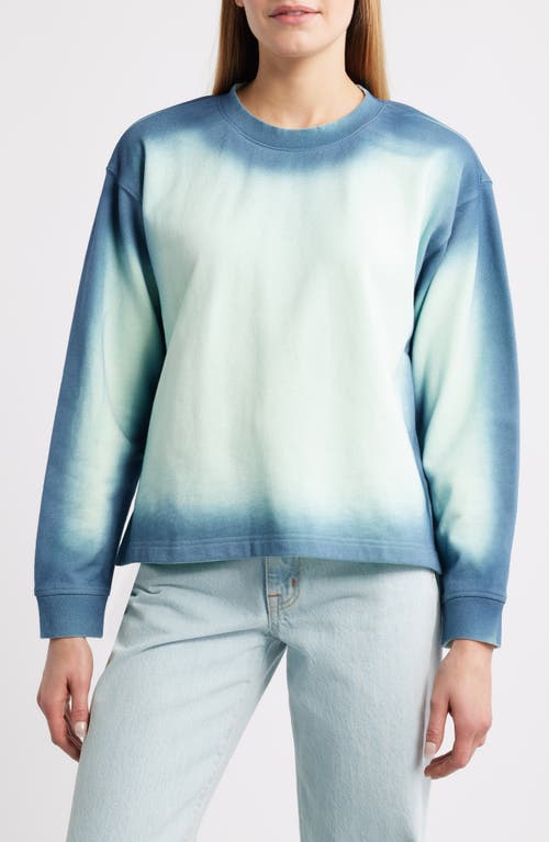 City Blues Spot Dye Terry Sweatshirt In Green