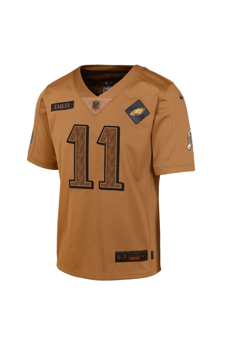 Nike Youth Nike A.J. Brown Brown Philadelphia Eagles 2023 Salute To Service Limited Jersey, Alternate, color,
