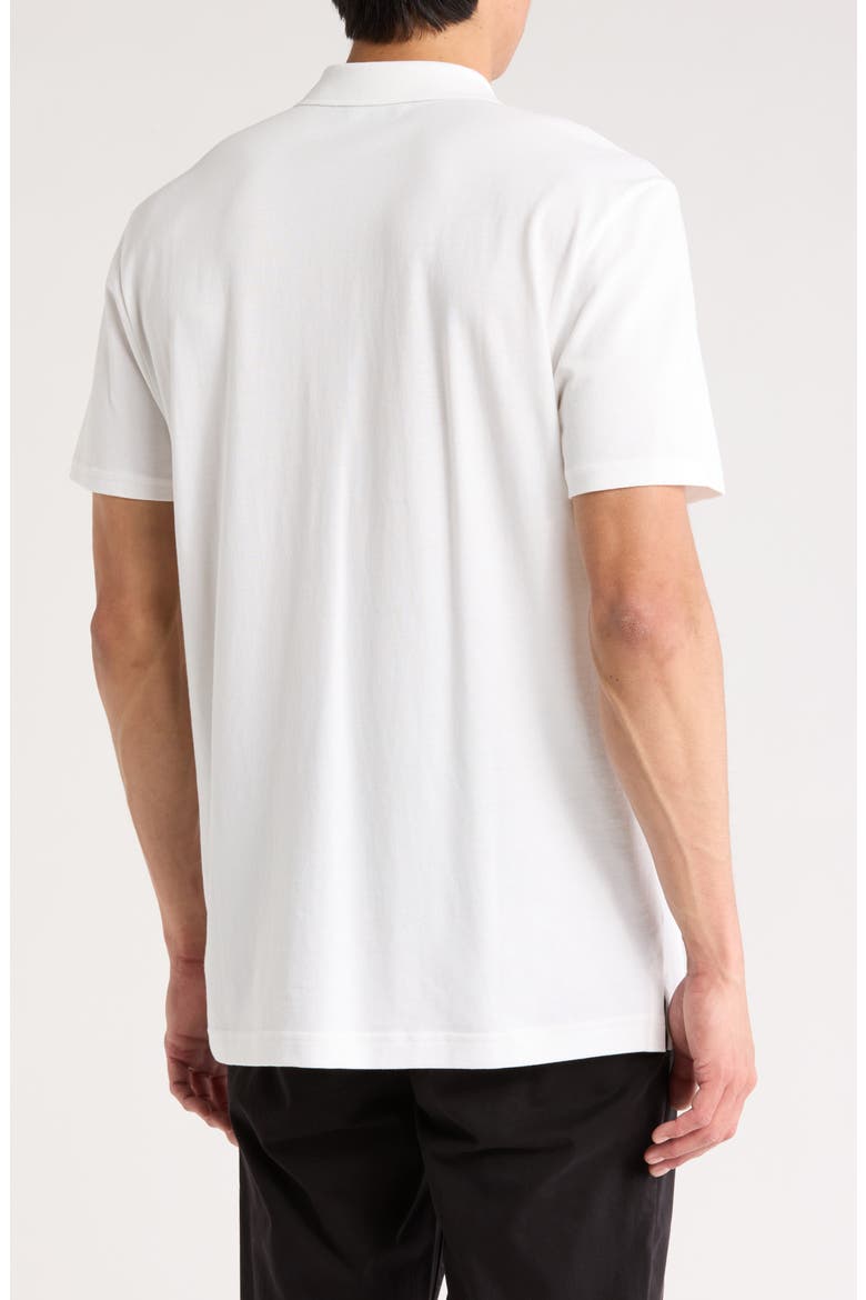 Short Sleeve Cotton Piquè Polo, Alternate, color, WHITE