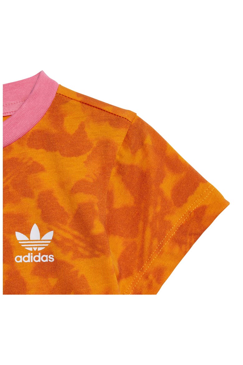 Lifestyle T-Shirt, Skirt & Leggings Set, Alternate, color, BRIGHT ORANGE/ PINK FUSION