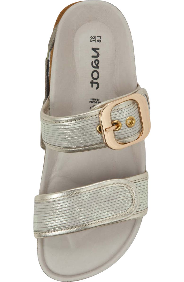 Naot Nashville Double Band Slide Sandal, Alternate, color, Platinum Strip W/ Gold