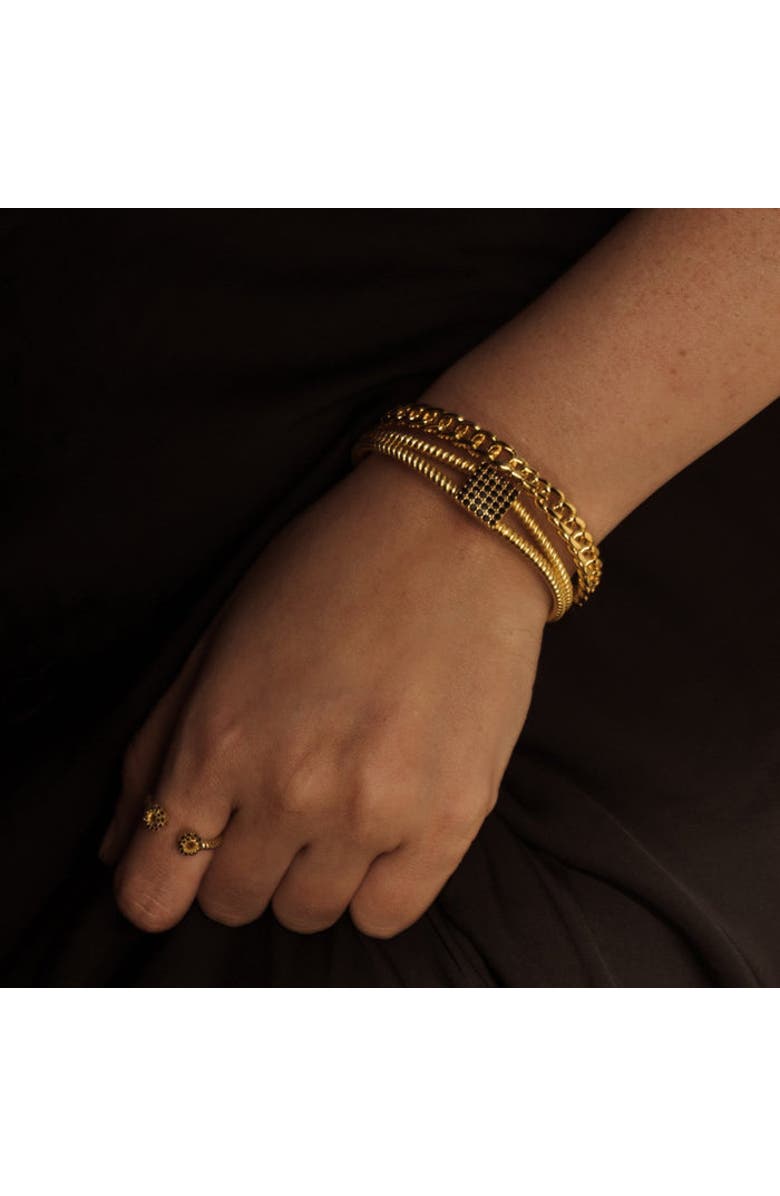 ZARUX Twist Black Onyx Ring, Alternate, color, Yellow Gold