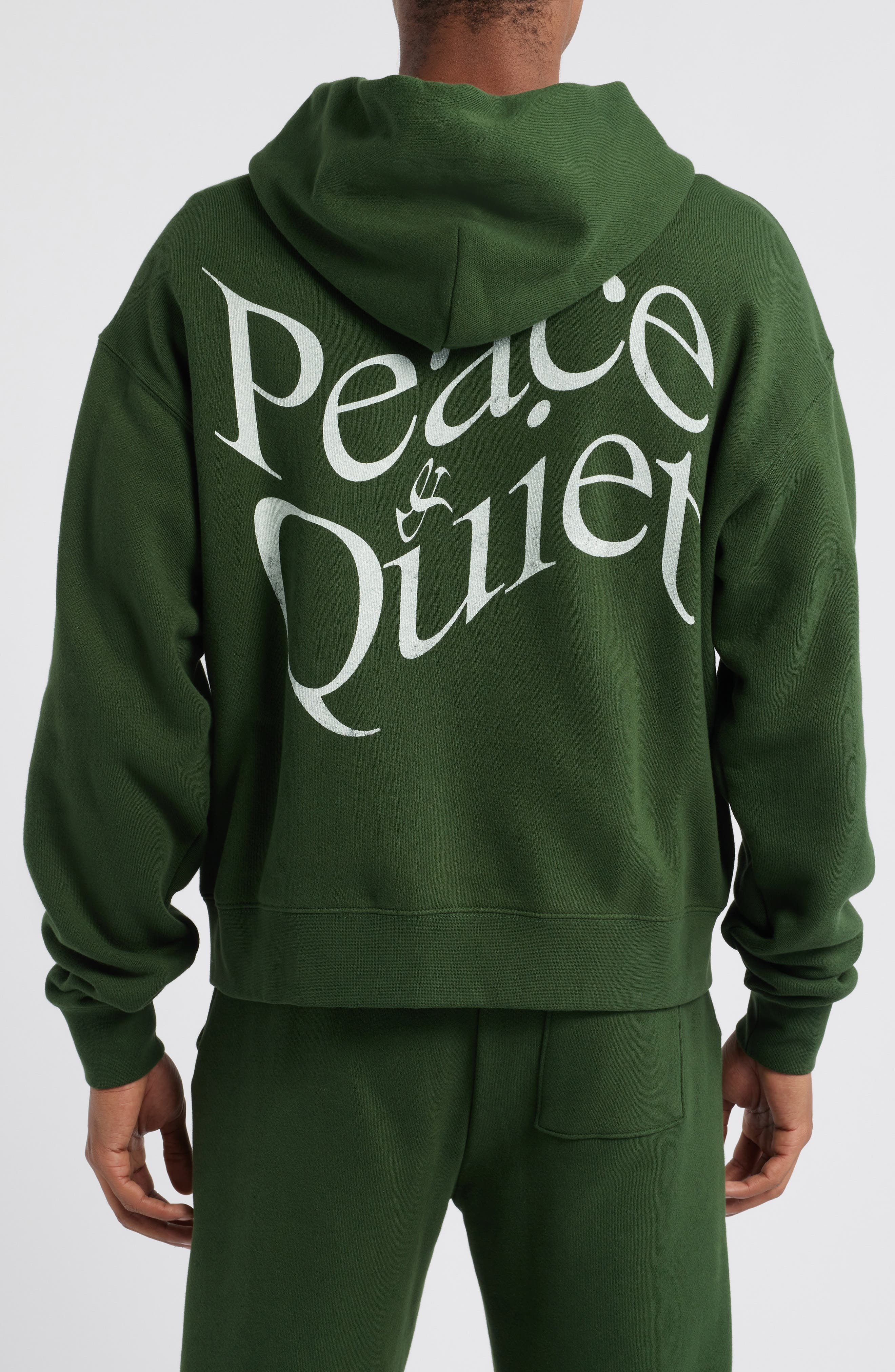 Museum of Peace & Quiet Warped Logo Pigment Dyed Zip Hoodie (Men ...