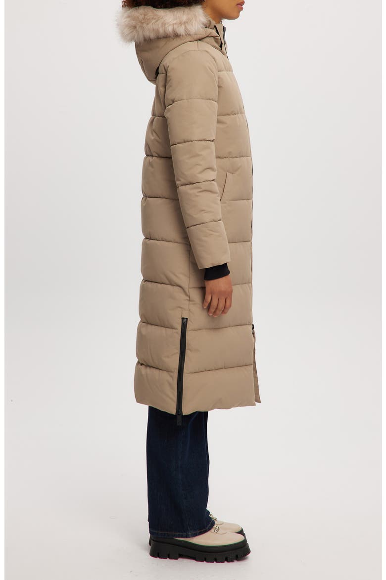 Winter Long Parka with Faux Fur Trim, Alternate, color, SAND