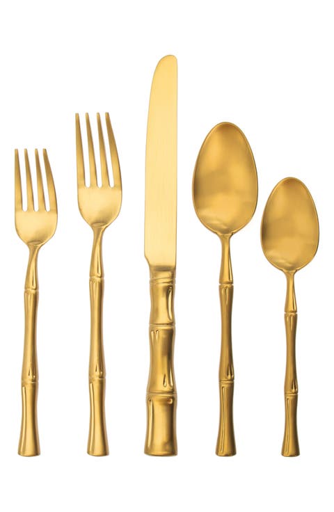 Bamboo Gold 20-Piece Flatware Set
