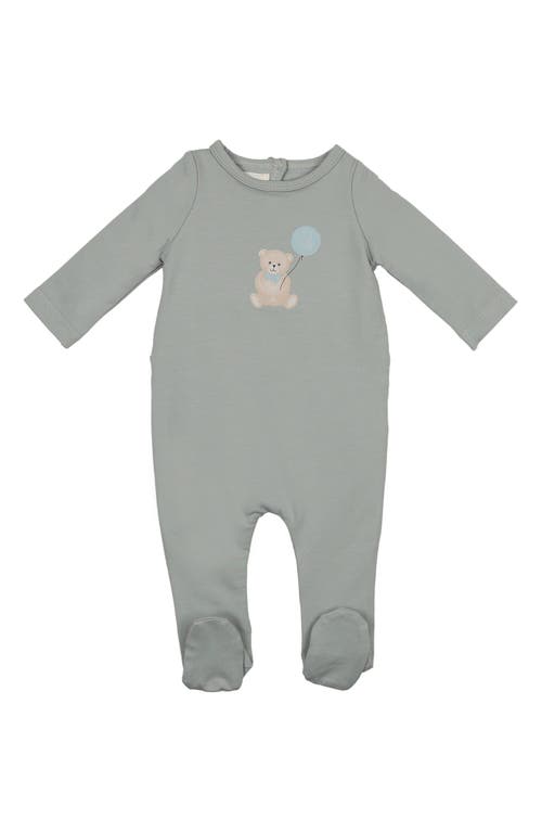 Maniere Manière Teddy Print Footie In Blue