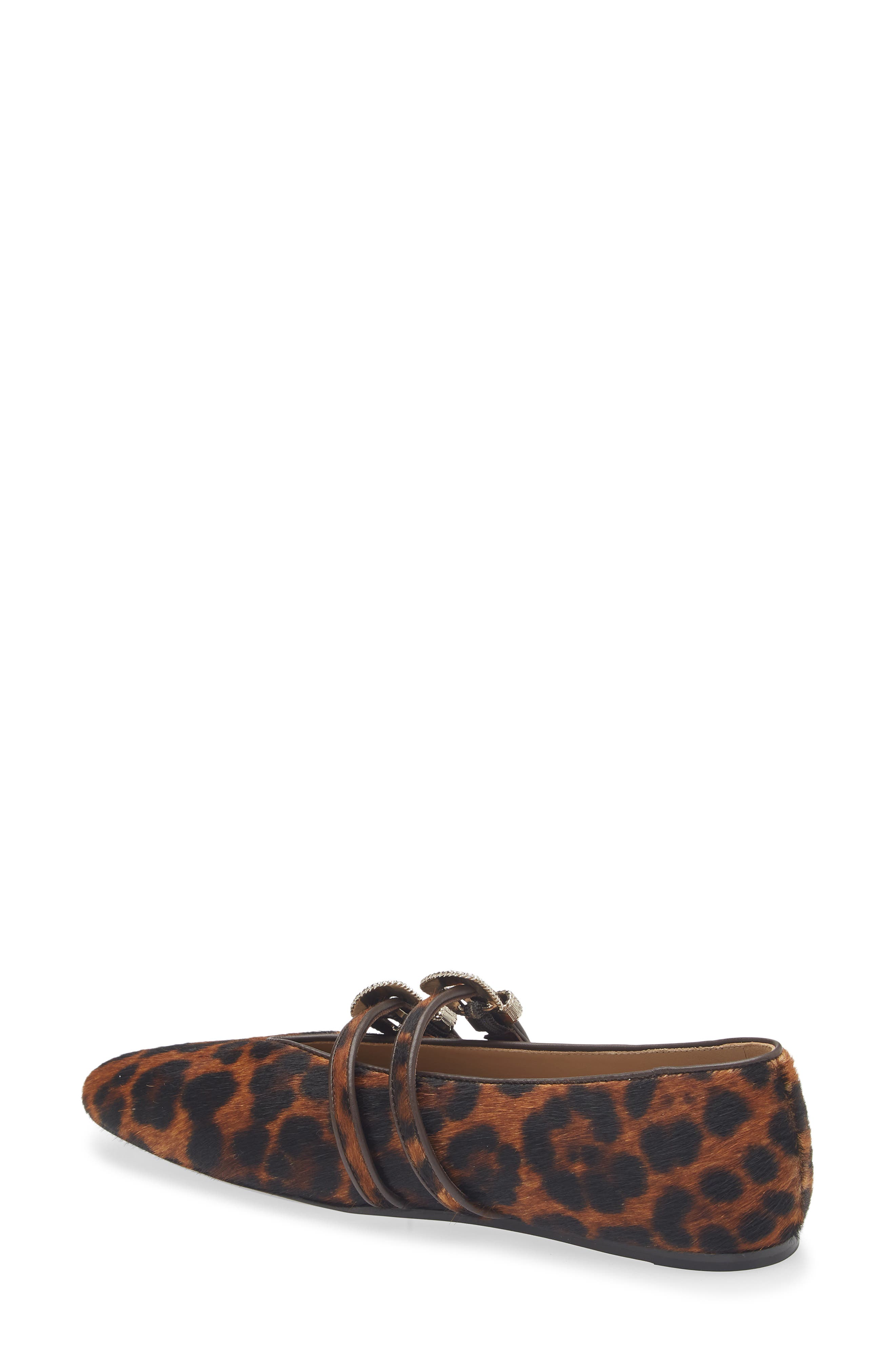 Le Monde Beryl Claudia Leopard Spot Genuine Calf Hair Mary Jane Flat, Alternate, color, Leopard