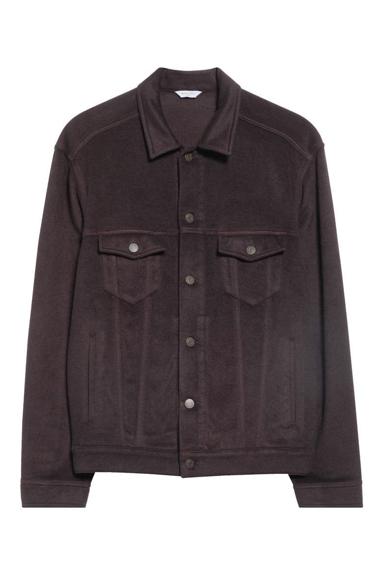 Cashmere Trucker Jacket, Main, color, BROWN