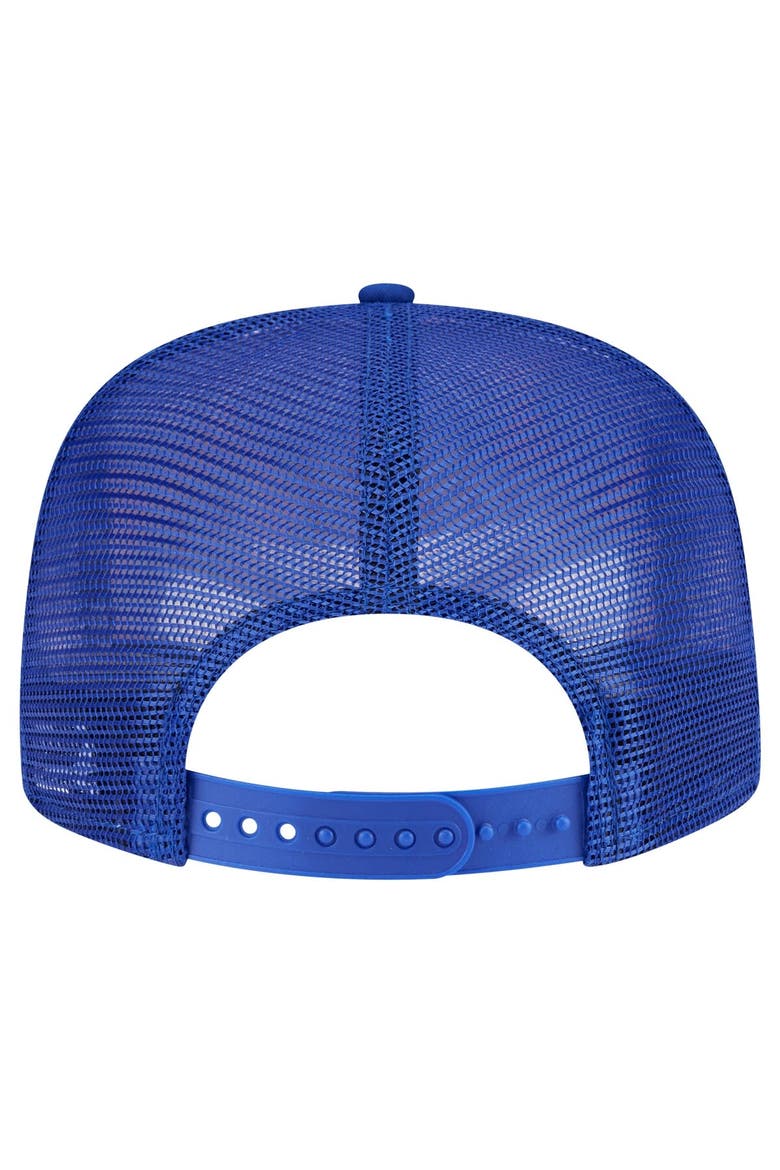 Men's New Era Royal Philadelphia 76ers Seeing Diamonds A-Frame Trucker 9FIFTY Snapback Hat, Alternate, color, Royal