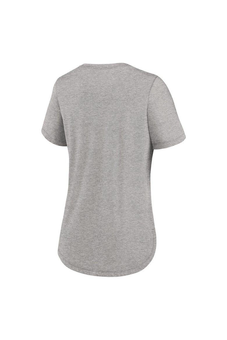 Women's Nike Heather Gray Los Angeles Rams Fashion Tri-Blend T-Shirt, Alternate, color, Heather Gray