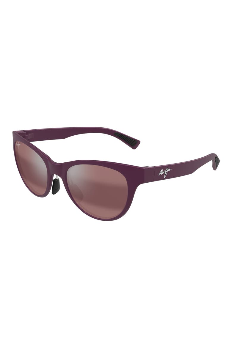 Hulahe 52mm PolarizedPlus2® Rectangular Sunglasses, Alternate, color, METAL MATTE VIOLET/ MAUI ROSE