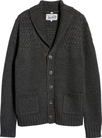 Schott NYC Corduroy Elbow Patch Wool Blend Cardigan | Nordstrom