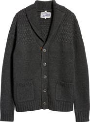 Schott NYC Corduroy Elbow Patch Wool Blend Cardigan