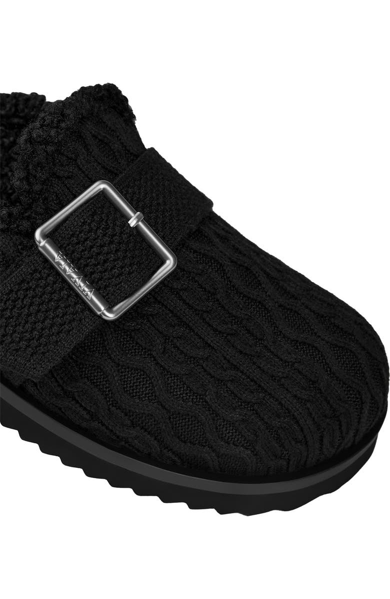 VIVAIA Round-Toe Wool Slippers, Alternate, color, Black