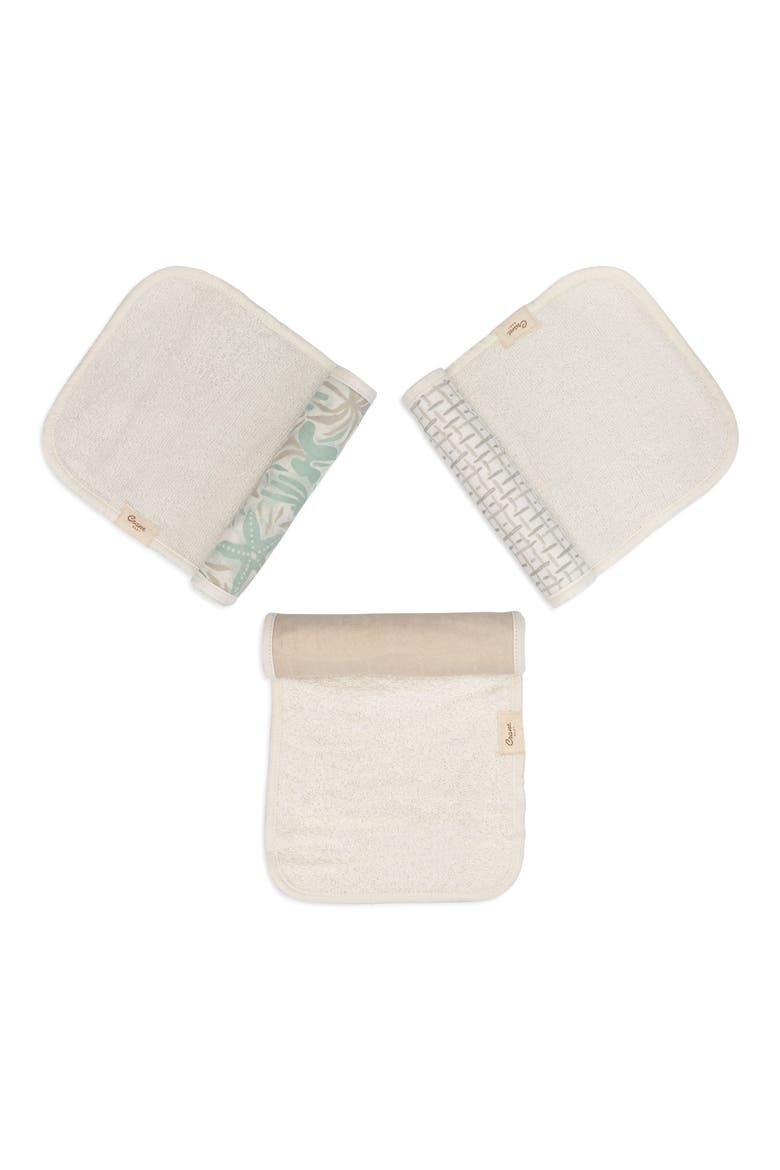 3-Pack Cotton Baby Burp Cloth Set, Alternate, color, BLUE MULTI