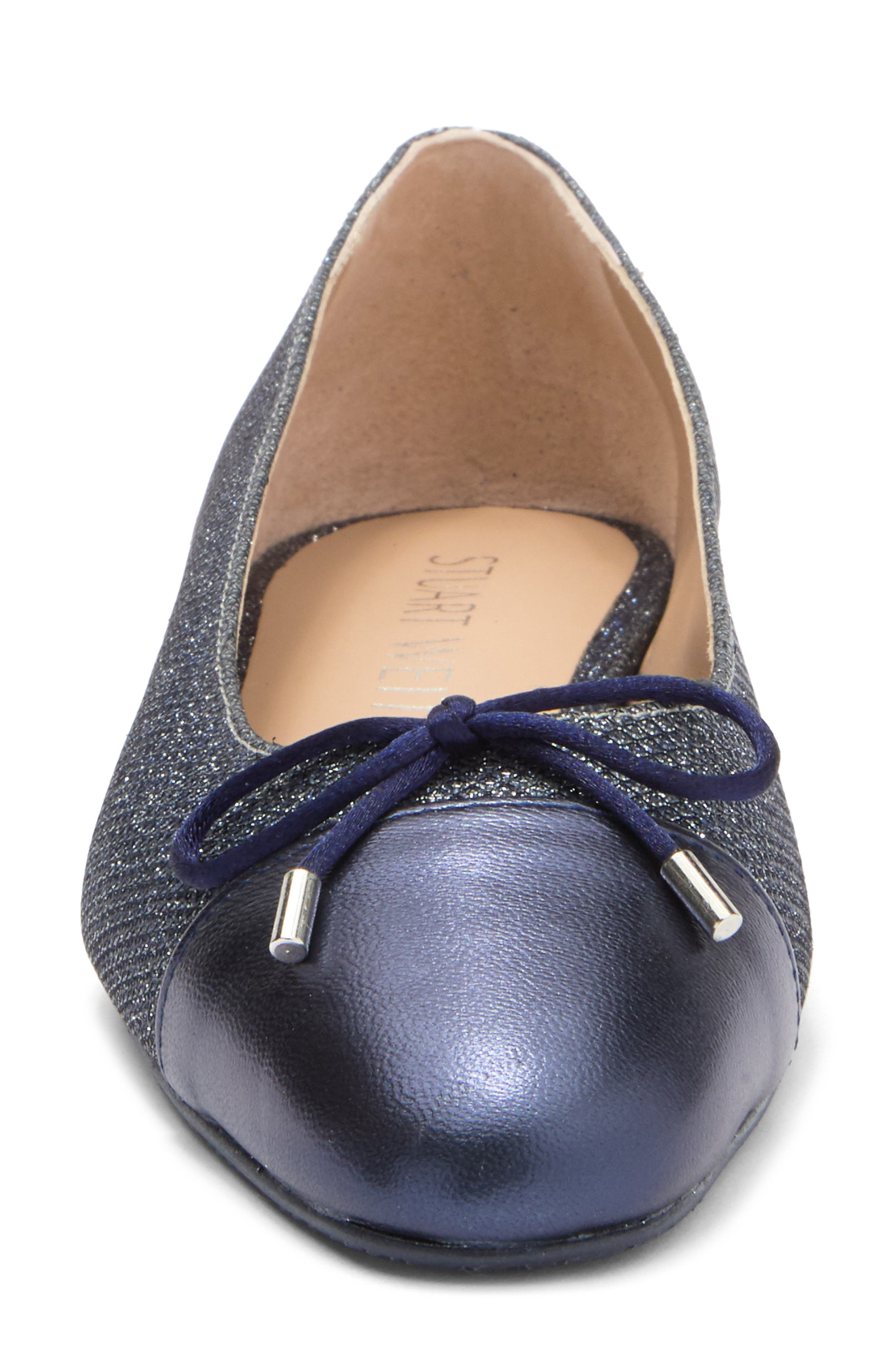 Stuart Weitzman Sleek Bow Flat, Alternate, color, 