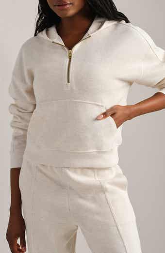 Rhone Signature Cotton Blend Rib Half Zip Hoodie