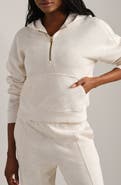 Rhone Signature Cotton Blend Rib Half Zip Hoodie