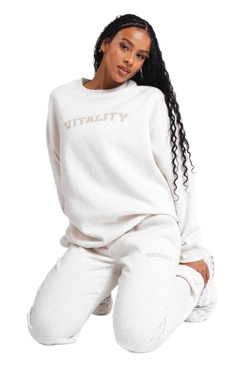 Cozy Uni Crew, Main, color, Oat Marl (Varsity)