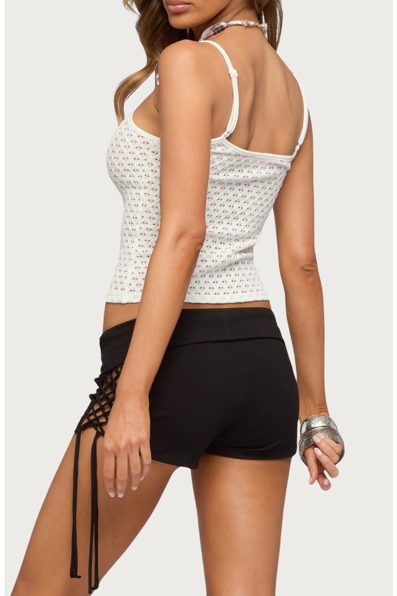 Declynn Textured Open Stitch Camisole, Alternate, color, WHITE