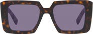 Prada 51mm Tortoise Square Sunglasses