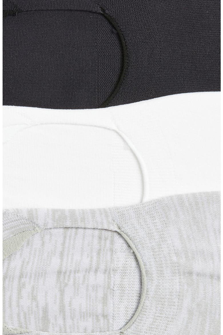 Assorted 3-Pack No-Show Sneaker Socks, Alternate, color, WHITE MULTI