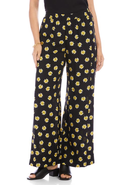 Floral Wide Leg Pants