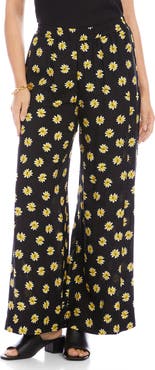 Karen Kane Floral Wide Leg Pants