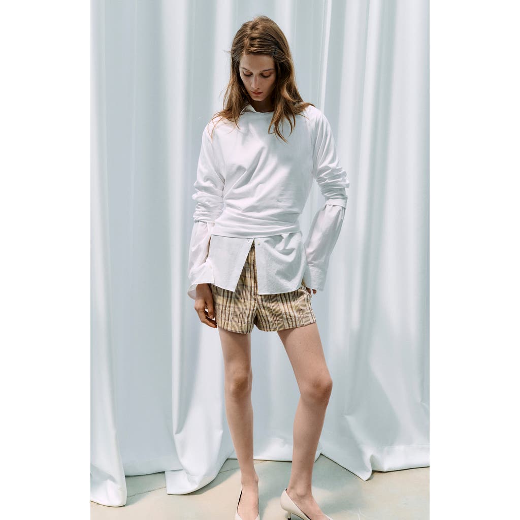 Mango Jollie Shorts In Yellow/brown