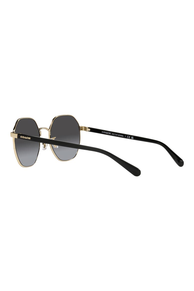 56mm Gradient Hexagonal Sunglasses, Alternate, color, GREY FLASH
