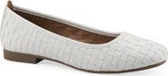 White Mountain Footwear Boccie Woven Leather Ballet Flat