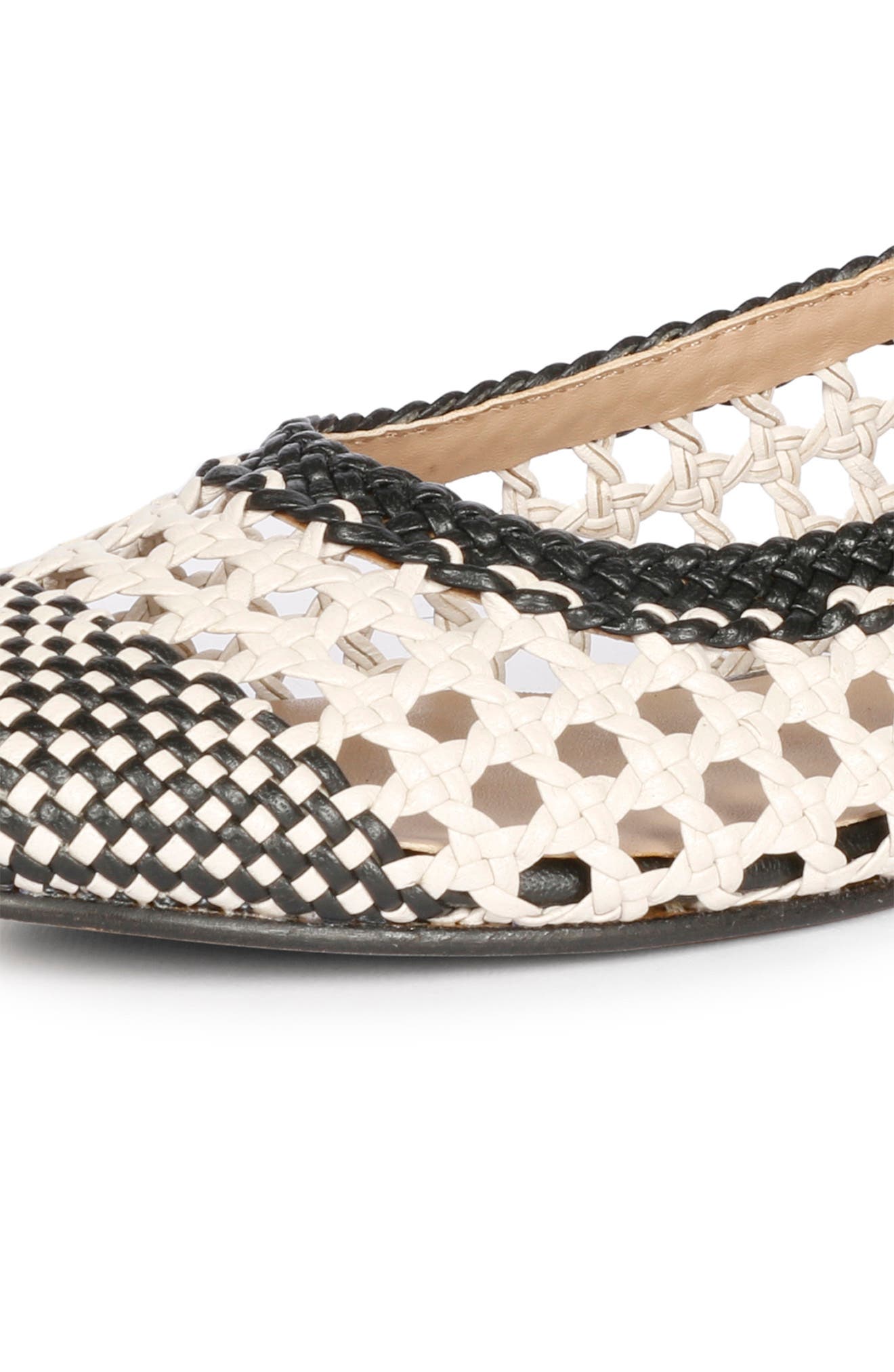 SAINT G Via Woven Flat, Alternate, color, Black Ivory