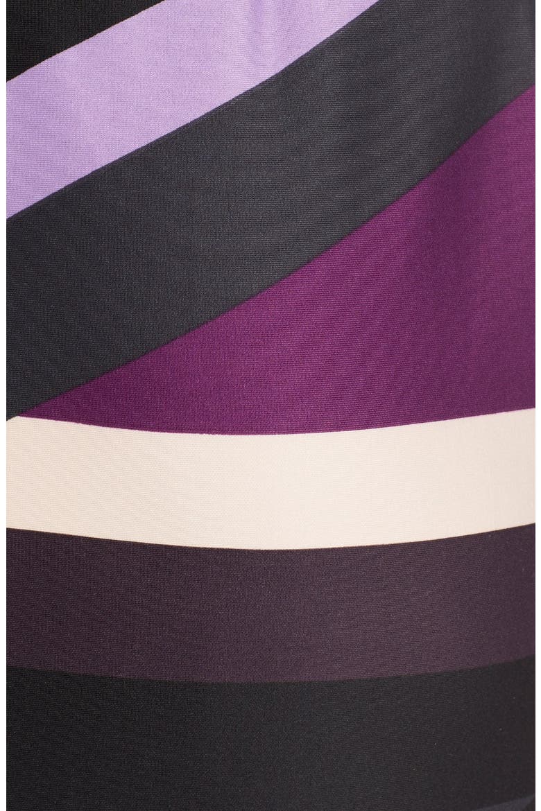 Colorblock Ponte Midi Dress, Alternate, color, PURPLE MULTI