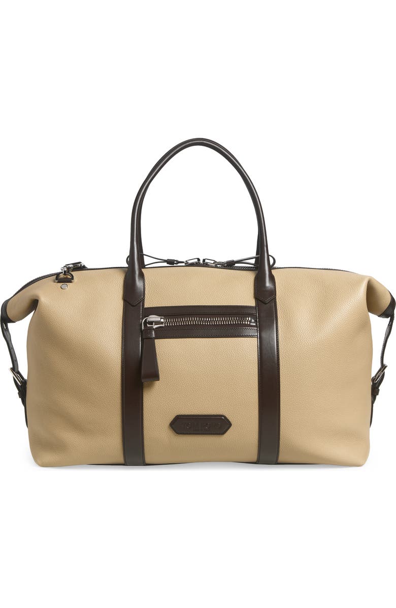TOM FORD Buckley Leather Weekend Bag, Main, color,